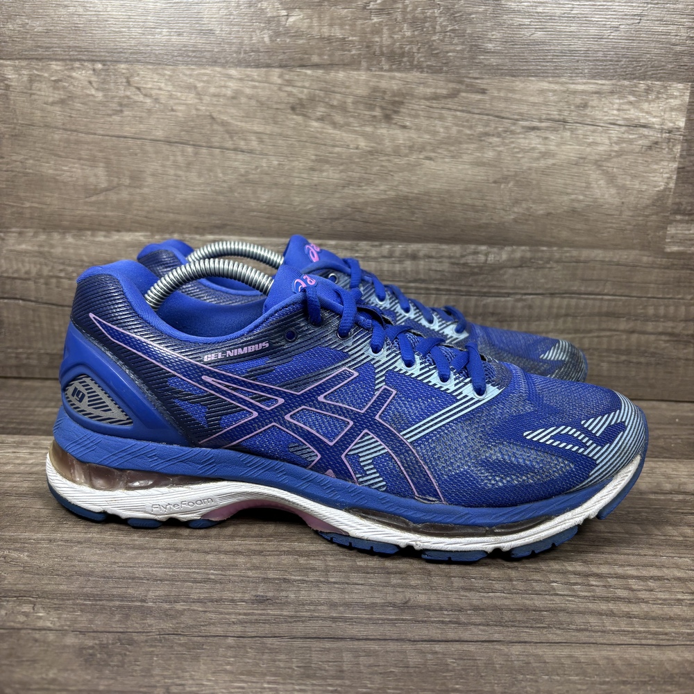 Asics Gel-Nimbus 19 Blue Pink Womens US Size 8 EUR 39.5 T750N Running Shoes
